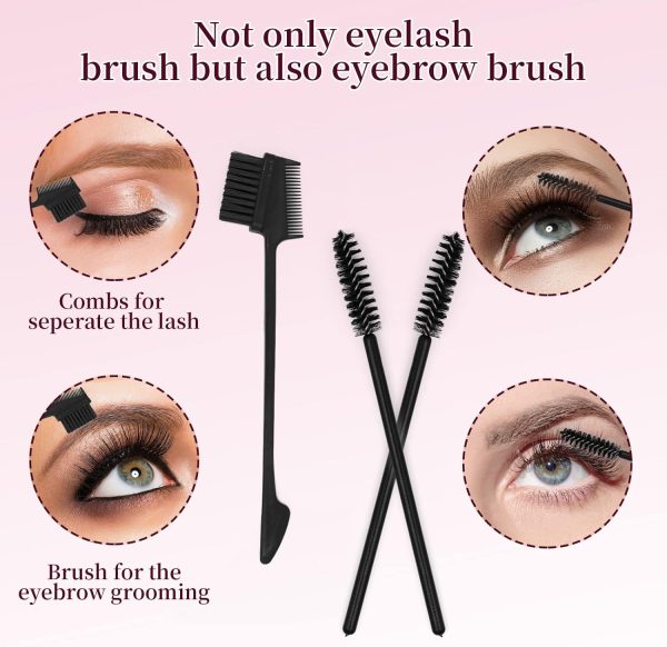 46 in 1 Eyelash Curlers with Comb Kit,Eyelash Curlers Set with Mini Eyelash Curler, Eyelash Extension Tweezers,Eyebrow Brush,Eyelash Brush,Eyelashe Scissors and Silicone Refills for Lash Brow - Image 5
