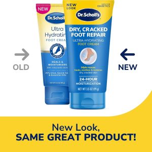 Dr Scholl's Dry Cracked Foot Repair Cream 3.5oz & Nice 'n Clean SmudgeGuard Lens Wipes 100 Count