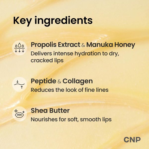 CNP Honey Lip Butter (0.5 fl.oz / 15ml) - Propolis Lipcerin™, Hydrating Overnight Manuka Lip Balm & Mask, 12hrs Long-lasting Moisture, Gentle Exfoliation, Hygienic Twist Dispenser, Korean Skin Care - Image 5