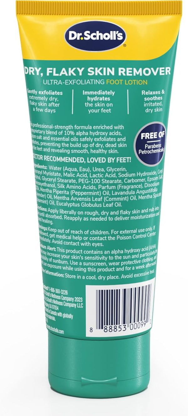 Dr Scholl's Dry, Cracked Foot Repair Ultra-Hydrating Foot Cream Moisturizer, 3.5 oz, Skin Care Foot Lotion with 25% Urea for Dry Cracked Feet, Heals and Moisturizes for Healthy Feet - Image 8
