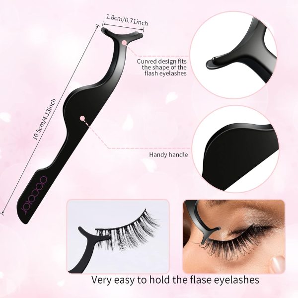 Eyelash Curler Kit, Docolor 4 in 1 Lash Curler Kit, Eyelash Comb Eyelash Extension Tweezers Eyebrow Brush and Comb with 6 Extra Replacement Refill Pads Eyelash Applicator Makeup Tool - Image 4