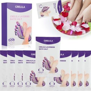 Foot Soak with Epsom Salt,Lavender Foot Bath Salt for Soothing Dry Feet, Smoothes Skin, Eliminates Odors, Moisturizes & Softens Calluses,Soak Spa Pedicure Care Pack of 20