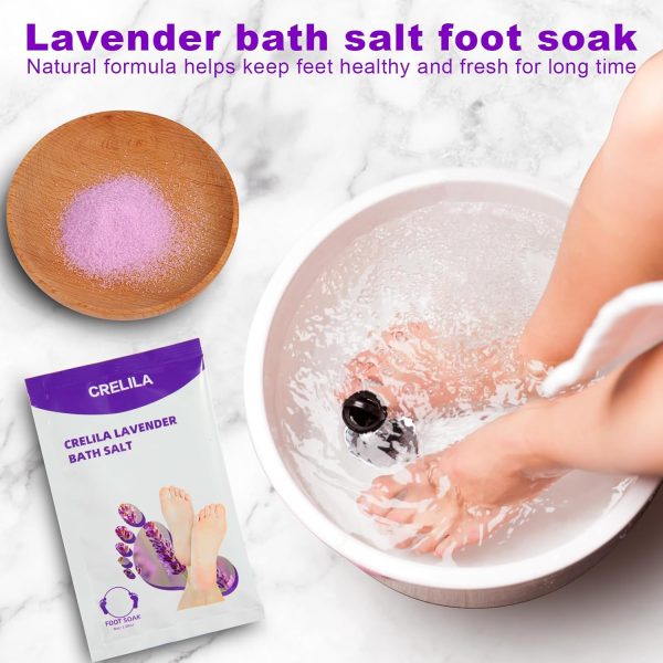 Foot Soak with Epsom Salt,Lavender Foot Bath Salt for Soothing Dry Feet, Smoothes Skin, Eliminates Odors, Moisturizes & Softens Calluses,Soak Spa Pedicure Care Pack of 20 - Image 5