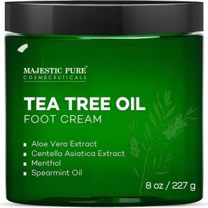 MAJESTIC PURE Tea Tree Oil Foot Cream - for Men & Women - 8 oz