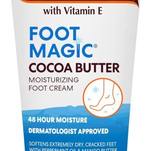Palmer's Cocoa Butter Formula Foot Magic Moisturizing Foot Cream for Dry, Cracked Heels, Feet Moisturizer with Peppermint Oil & Vitamin E, 2.1 Ounces