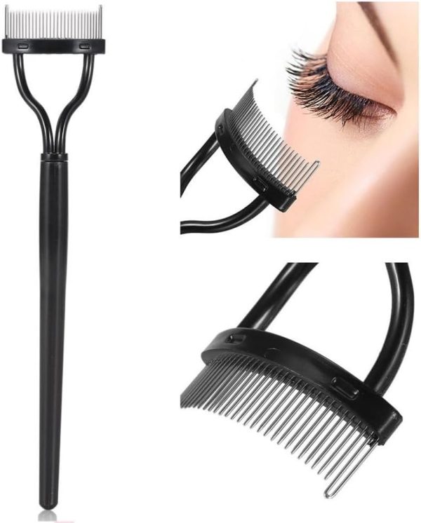 Pinkiou Eyelash Curlers with Comb and Eeylash Separator Set Professional Lash Curler with Built-in Comb Ergonomic Heart-Shaped Handle and Eyelash Comb Tool for Daily Makeup - Image 7