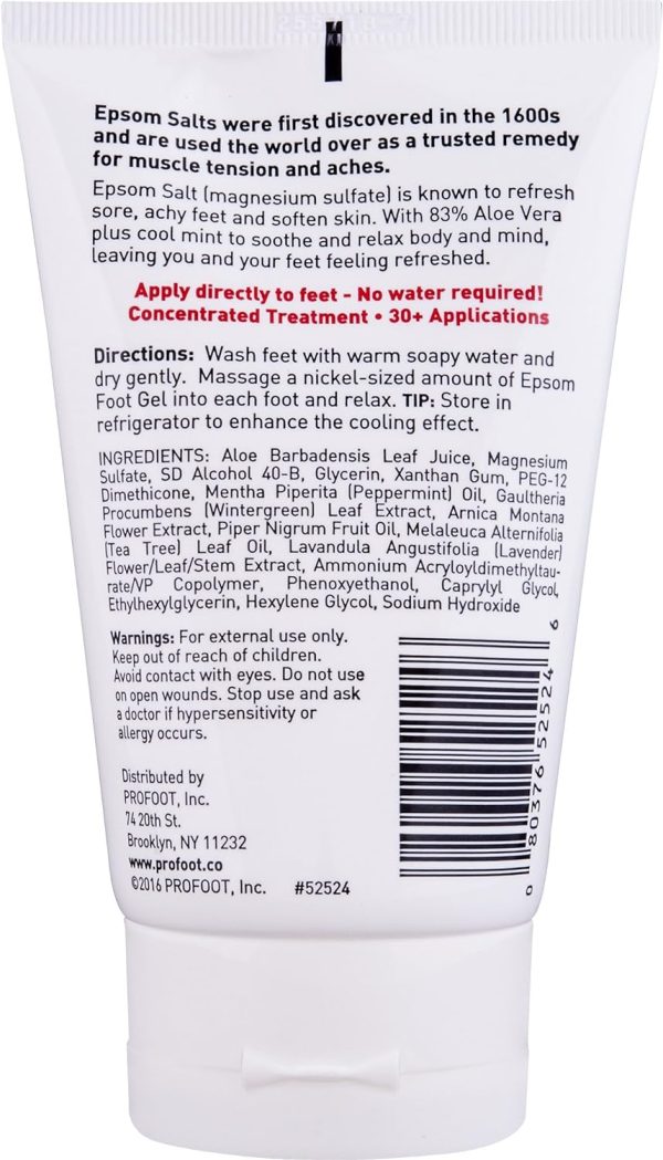 PROFOOT Epsom Salt Foot Gel, 4 Ounce, Soothing Relief for Painful, Tired, Aching Feet, Ditch the Foot Bath for Instant Relief - Image 7